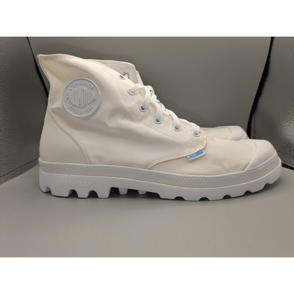 Palladium Pampa Puddle Lite WP White HighTop Boots 73085-912-M Men 10 Women 11.5